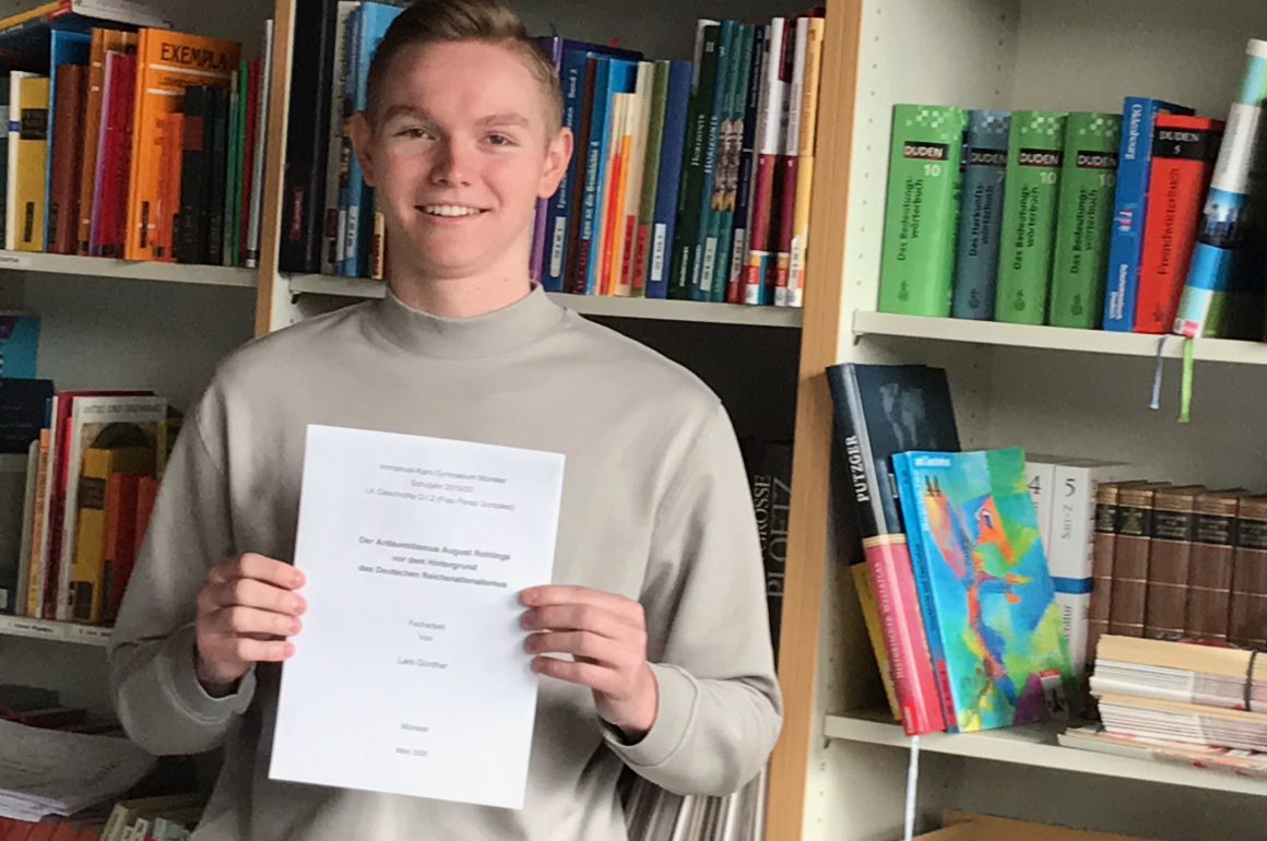 IMG_4220 Antisemitismus im Deutschen Kaiserreich: Lars Günther (Q2) publiziert beeindruckende Facharbeit