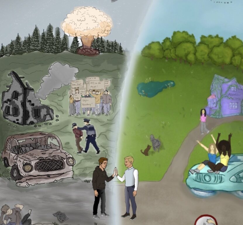 ONLINE-VOTING: Kunstwettbewerb „Bunte Welt, friedliche Zukunft“